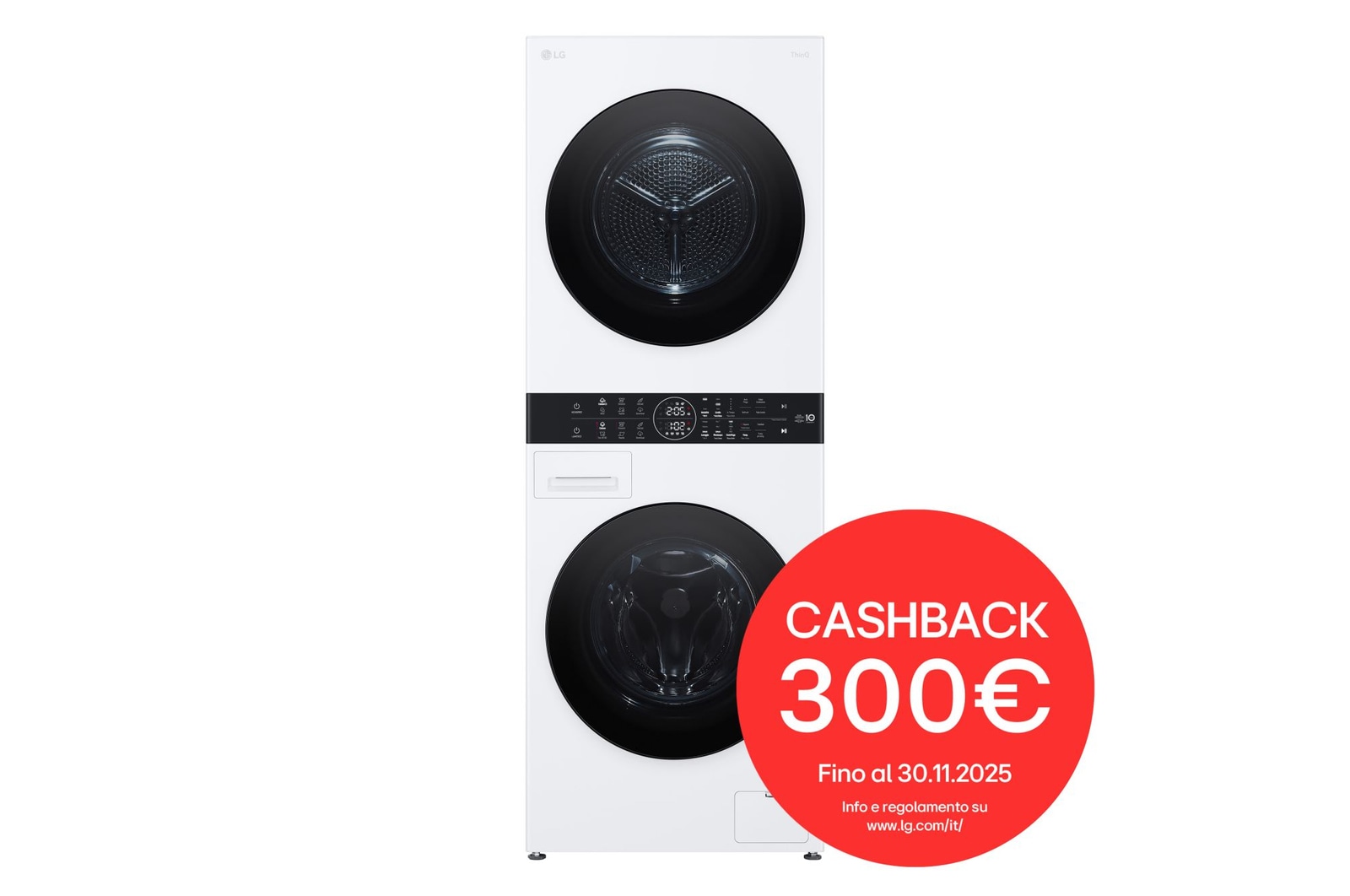 Foto frontale WashTower WT1210WWF con Cashback